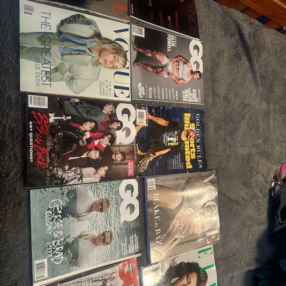GQ, Sports Illustrated , Elle and Vogue Magazines